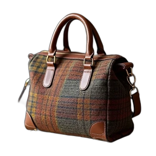 earth tones, tweed, bag, latest, addition, classic, collection transparent PNG cut-out