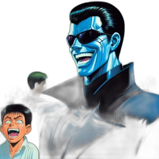 mask, face, comic book art, concept art, cartoon, anime, blue, monochrome transparent PNG cut-out