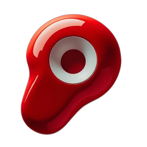 weapon, 3d render, red, close transparent PNG cut-out