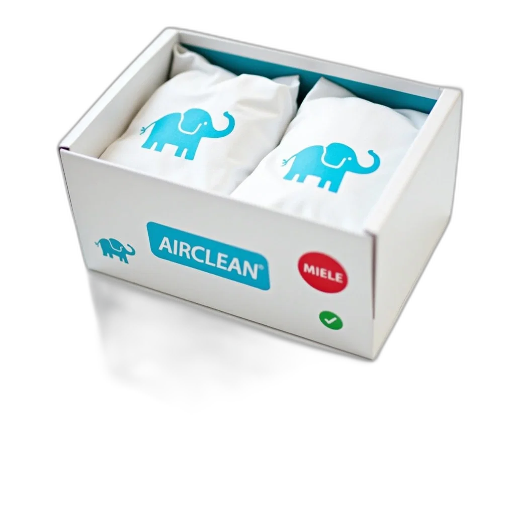 white, box, blue, label, featuring, text, airclean, elephant transparent PNG cut-out