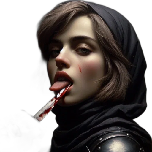jacket, face, cyberpunk, concept art, photorealistic, fantasy art, dark, armored transparent PNG cut-out