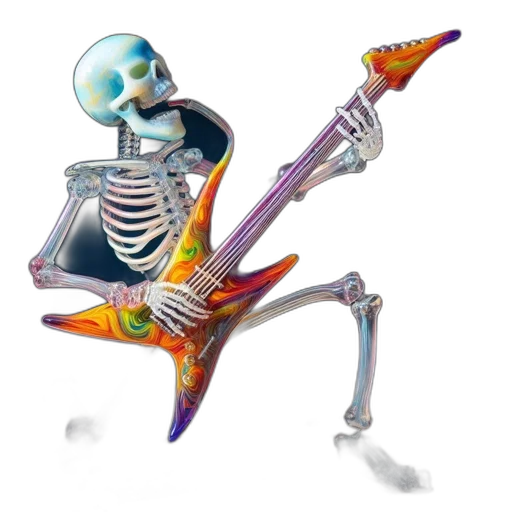 staff, robot, concept art, 3d render, fantasy art, vaporwave, glass, skeleton transparent PNG cut-out