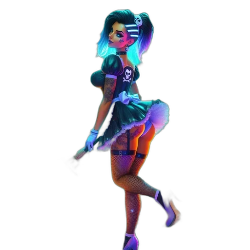 dress, staff, weapon, robot, concept art, 3d render, fantasy art, pixel art transparent PNG cut-out