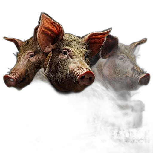 mask, animal, photorealistic, concept art, fantasy art, 3d render, three, pigs transparent PNG cut-out