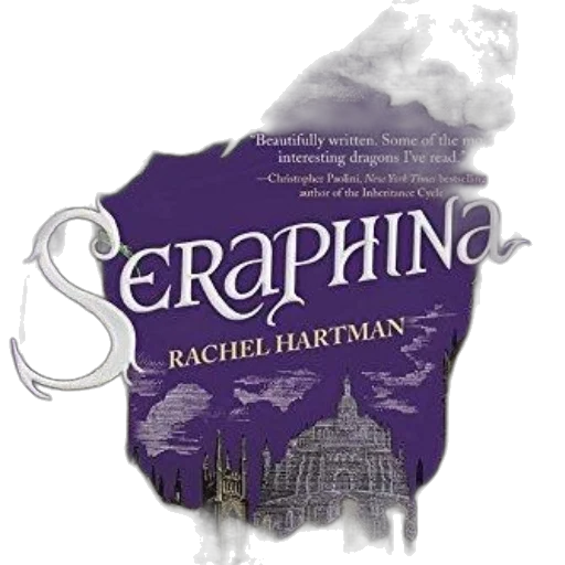 cover, seraphina, rachel, hartman, features, purple, background, dragon transparent PNG cut-out