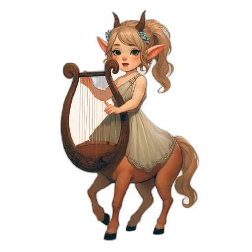 staff, fantasy art, concept art, pixel art, watercolor, earth tones, anthropomorphic, centaur transparent PNG cut-out