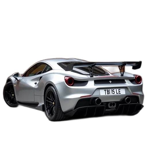 car, 3d render, photorealistic, silver, sports, sleek, design, black transparent PNG cut-out