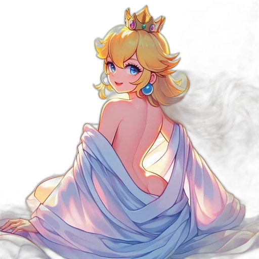 crown, dress, watercolor, concept art, pixel art, fantasy art, pastel, golden transparent PNG cut-out