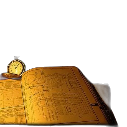 furniture, 3d render, concept art, golden, vintage, pocket, watch, rests transparent PNG cut-out