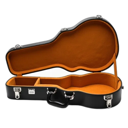 weapon, furniture, crown, jacket, 3d render, brown, guitar, case transparent PNG cut-out