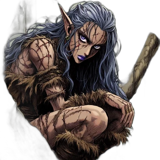 dragon, staff, fantasy art, concept art, comic book art, watercolor, elf-like, figure transparent PNG cut-out