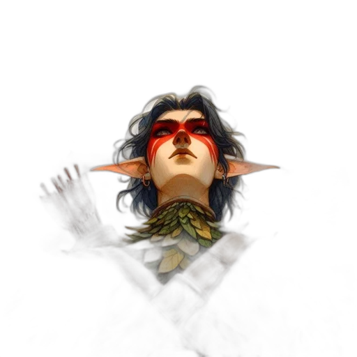 dragon, staff, face, mask, fantasy art, concept art, pixel art, 3d render transparent PNG cut-out