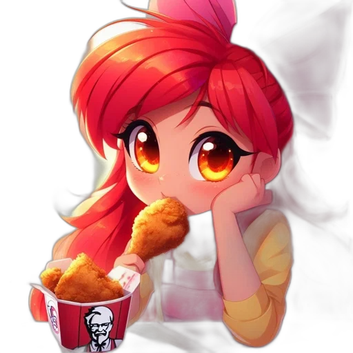 food, pixel art, anime, concept art, cartoon, red, animated, character transparent PNG cut-out