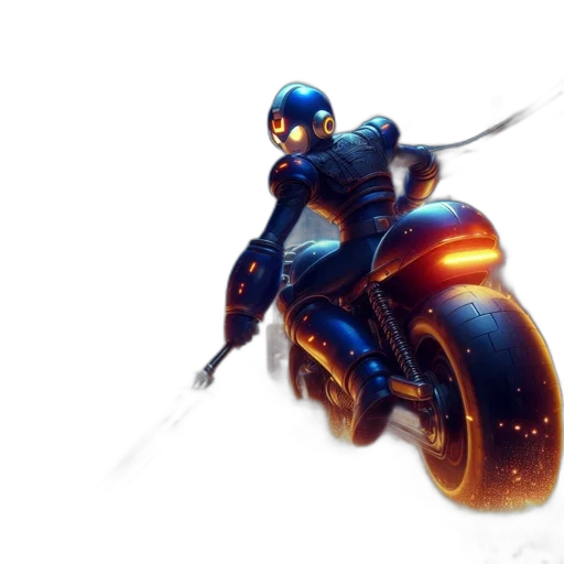 robot, concept art, fantasy art, comic book art, pixel art, outer space, blue, futuristic transparent PNG cut-out