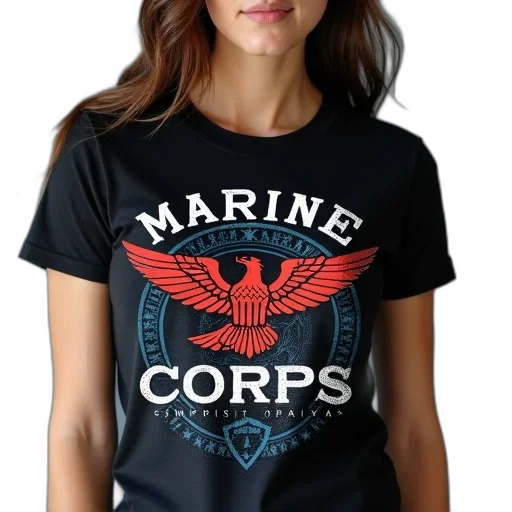 woman, wearing, black, t-shirt, graphic, design, featuring, red transparent PNG cut-out