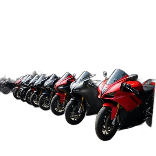 3d render, concept art, motorcycle, garage transparent PNG cut-out