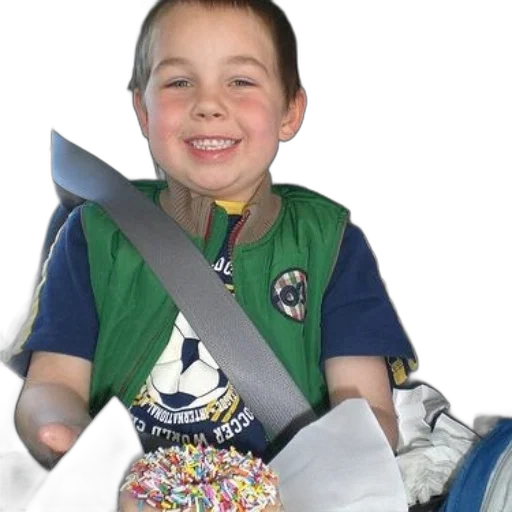weapon, staff, young, boy, car, seat, smiles, while transparent PNG cut-out