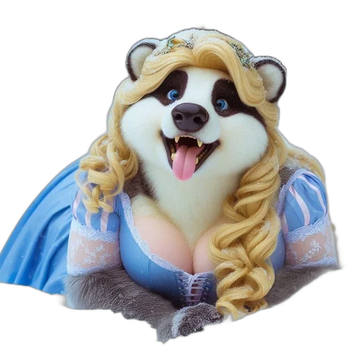 animal, staff, creature, dress, 3d render, concept art, photorealistic, cartoon transparent PNG cut-out