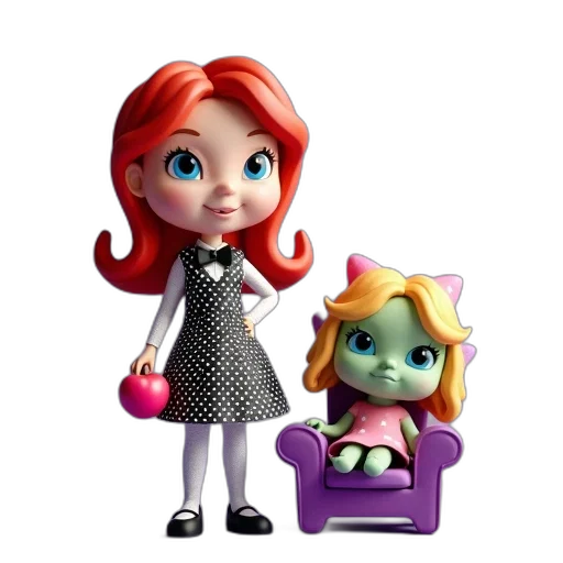 3d render, concept art, cartoon, underwater, outer space, stylized, character, red transparent PNG cut-out