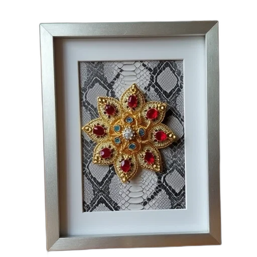 jewelry, crown, flower, silver-framed, picture, decorative, golden, brooch transparent PNG cut-out