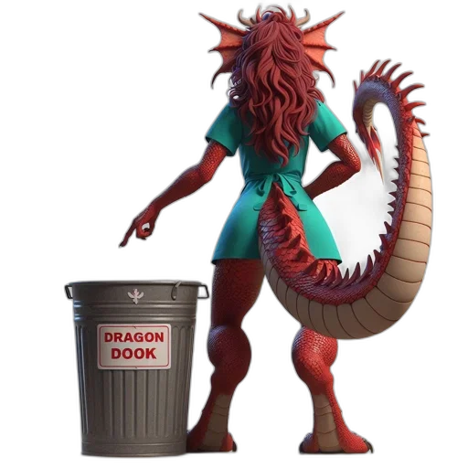 dragon, creature, animal, robot, 3d render, concept art, pixel art, vaporwave transparent PNG cut-out