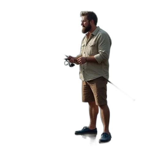 staff, creature, animal, weapon, concept art, 3d render, man, beard transparent PNG cut-out