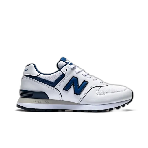 shoes, white, sneaker, blue, logo, side, black, sole transparent PNG cut-out