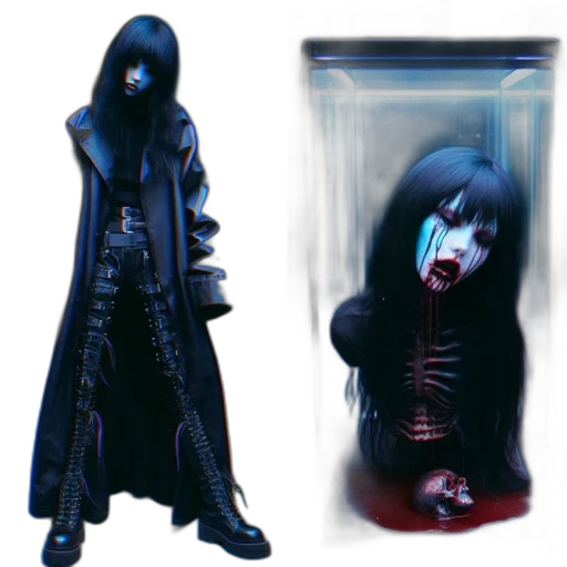 creature, concept art, 3d render, fantasy art, photorealistic, dark, individual, gothic transparent PNG cut-out