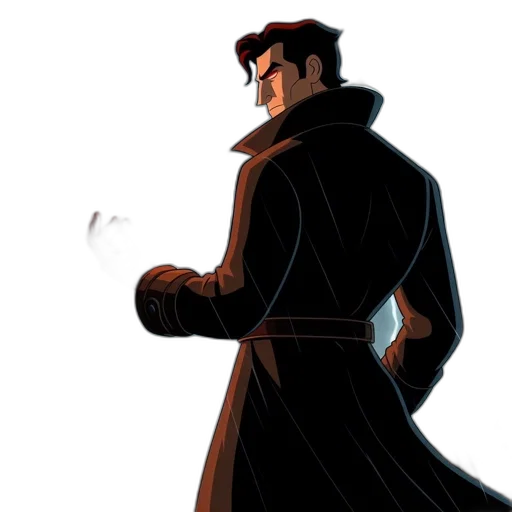 staff, sword, jacket, weapon, concept art, comic book art, cartoon, fog transparent PNG cut-out