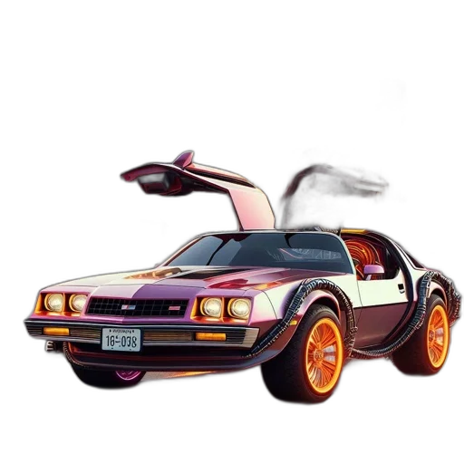 car, robot, weapon, concept art, vaporwave, photorealistic, pixel art, futuristic transparent PNG cut-out