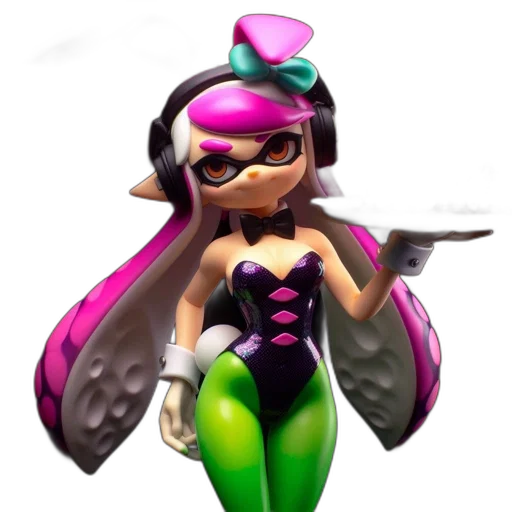 weapon, dress, staff, animal, 3d render, concept art, vaporwave, pixel art transparent PNG cut-out
