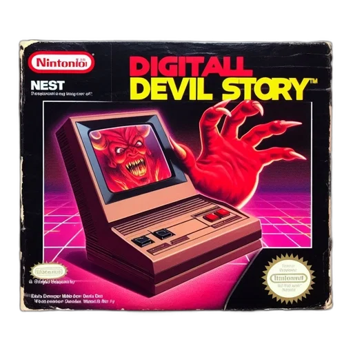 pixel art, concept art, red, box, art, digital, devil, story transparent PNG cut-out