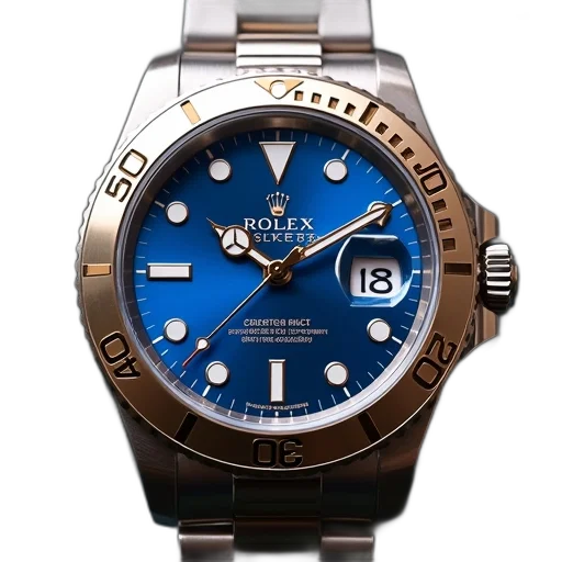 jewelry, 3d render, blue, dial, replica, rolex transparent PNG cut-out