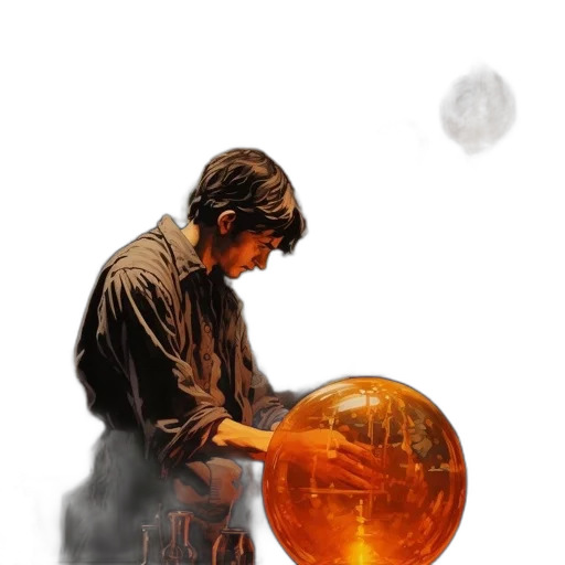 staff, concept art, photorealistic, oil painting, watercolor, outer space, fire, fog transparent PNG cut-out