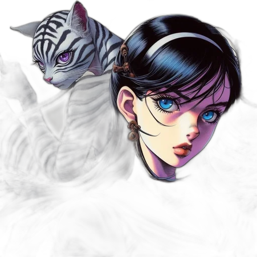 mask, fantasy art, concept art, comic book art, anime, pastel, monochrome, determined transparent PNG cut-out