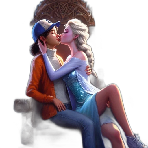 crown, concept art, fantasy art, 3d render, pixel art, neon lights, snow, city street transparent PNG cut-out