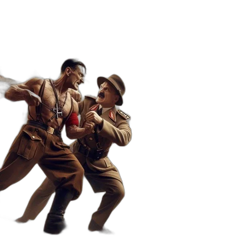 concept art, two, men, fight, colosseum, setting, while, soldiers transparent PNG cut-out