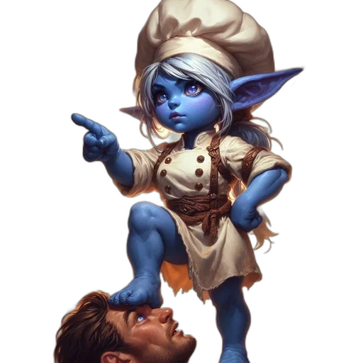 staff, concept art, fantasy art, pixel art, comic book art, underwater, blue, elf-like transparent PNG cut-out