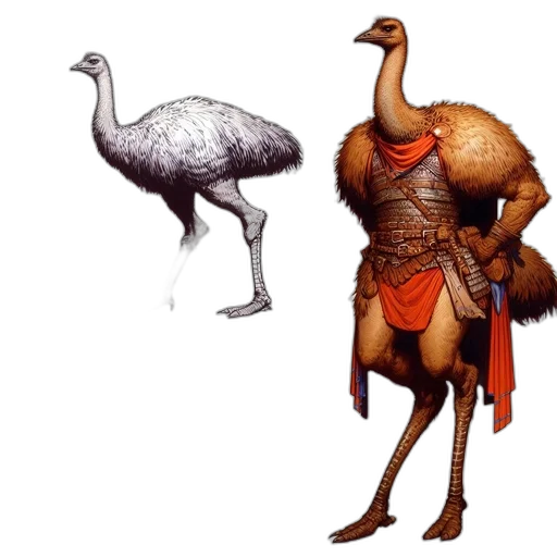 animal, creature, concept art, fantasy art, photorealistic, 3d render, red, illustrations transparent PNG cut-out