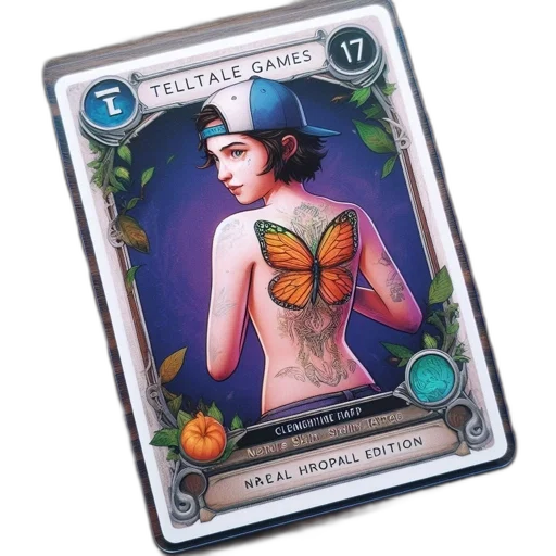 concept art, fantasy art, illustrated, card, featuring, young, woman, butterfly transparent PNG cut-out