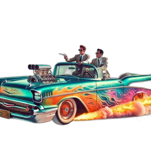 car, weapon, concept art, comic book art, watercolor, photorealistic, fire, outer space transparent PNG cut-out