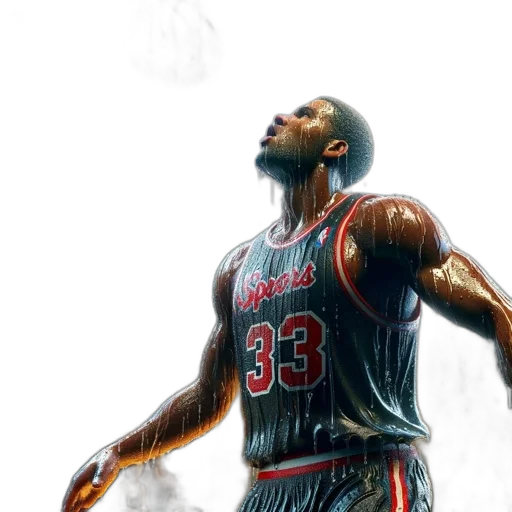 3d render, concept art, photorealistic, basketball, player, jersey, focuses, intently transparent PNG cut-out