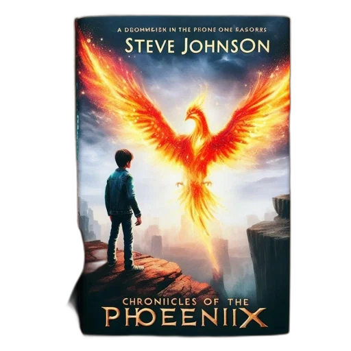 cover, art, features, youth, standing, upon, cliff, gazing transparent PNG cut-out