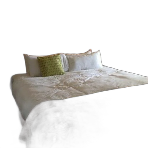 furniture, 3d render, photorealistic, earth tones, monochrome, cozy, bedroom, colorful transparent PNG cut-out