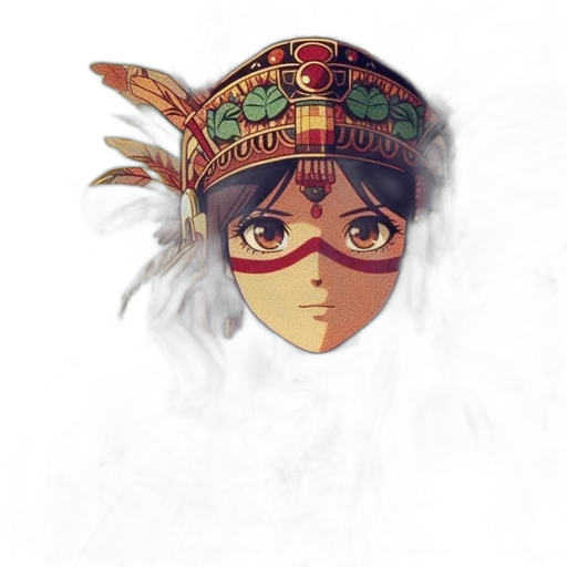 mask, face, crown, hat, fantasy art, concept art, anime, pixel art transparent PNG cut-out