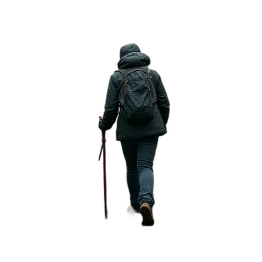 staff, jacket, umbrella, hat, 3d render, photorealistic, concept art, pixel art transparent PNG cut-out