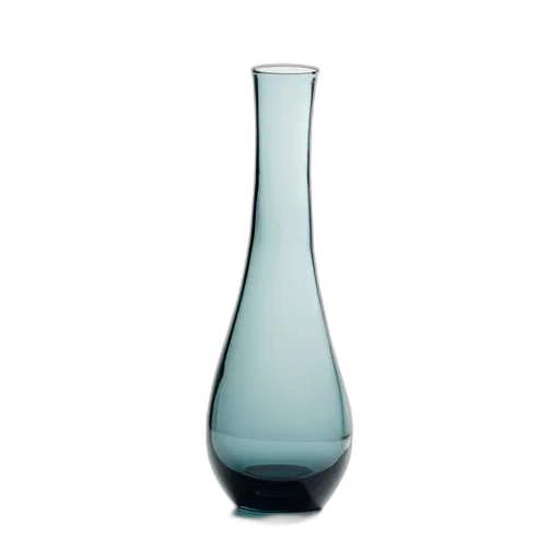 bottle, 3d render, photorealistic, blue, sleek, modern, glass, vase transparent PNG cut-out