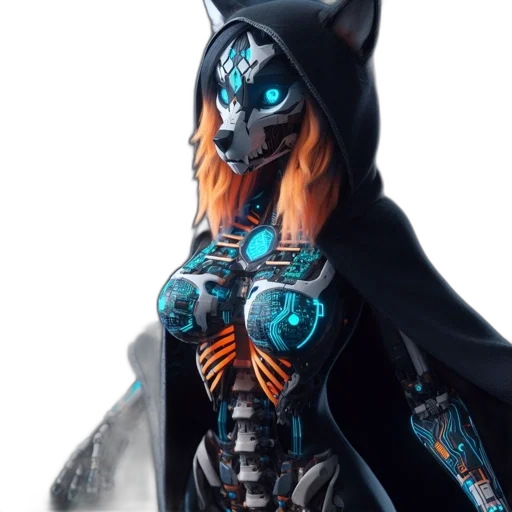 robot, animal, mask, jewelry, concept art, fantasy art, 3d render, comic book art transparent PNG cut-out