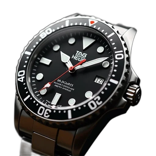 jewelry, 3d render, photorealistic, close-up, image, black, silver, wristwatch transparent PNG cut-out