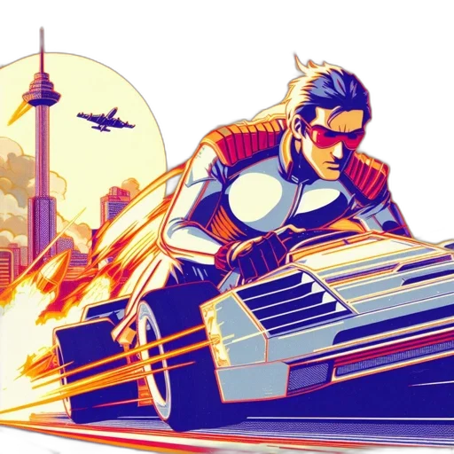 comic book art, cyberpunk, concept art, pixel art, futuristic, scene, portrays, man transparent PNG cut-out